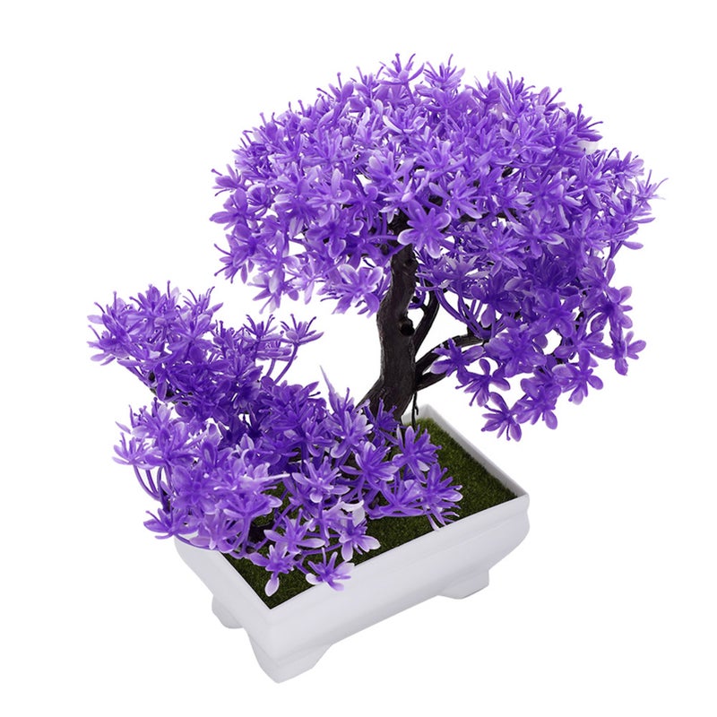 Artificial Bonsai Fake Blossom Flower Potted Plant Home Office Decor - Image 3
