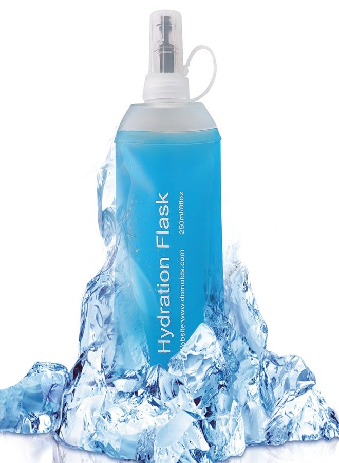 ZESION Soft Flask, TPU Collapsible Runner Water Bottle, for Hydration Flask/Running Vests-Running, Hiking, Cycling Folding Bottle (250 ml) - Blue - Image 1
