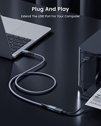 ANDTOBO USB Extension Cable 3.3ft, USB 3.0 Type A Male to Female Extender Cables High-Speed Data Transfer 5Gbps Compatible with Gamepad, Printer, Webcam, USB Keyboard, Flash Drive, Hard Drive - Image 4