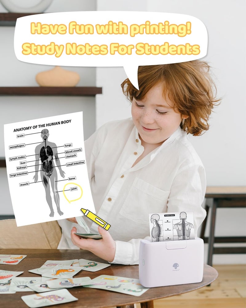 Phomemo M04S Bluetooth Portable Printer Printpod -Thermal Label Printer Notes Printer, Support 2/3/4 inch Printing, Compatible with Phones, Computer, 300dpi, Great for Document, Notes, Sticker, Label - Image 4