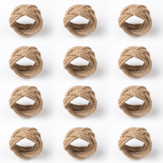 NAPKIN RINGS SET OF 12 WOVEN NATURAL BURLAP NAPKIN RINGS RUSTIC NAPKIN RING HOLDER FOR DINING TABLE DECOR WEDDING BANQUET CHRISTMAS THANKSGIVING EASTER TABLE DECORATIONS
