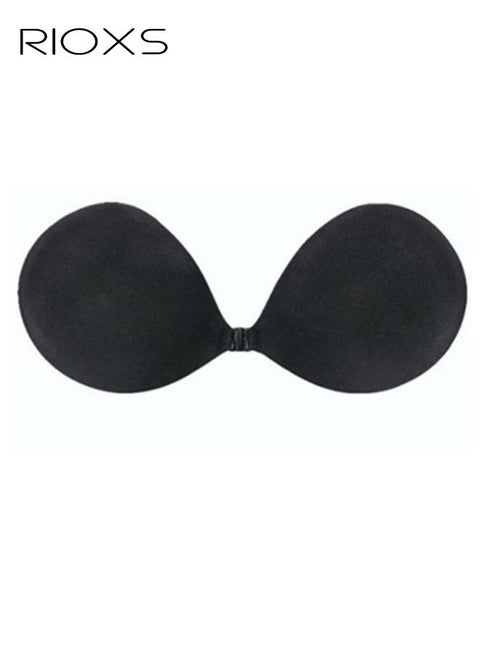 Women's Adhesive Bra, Strapless Sticky Push Up Invisible Bra, Soild Color Silicone Bra Cups, Backless Pushup Lift Bra, Reusable Nipple Cover for Ladies, Lighweight Deep V-Shaped Bra, Ladies Comfy Bra for Daily Wear, Evening Dress, Wedding, Slip Dress, Low Cut Dress and More