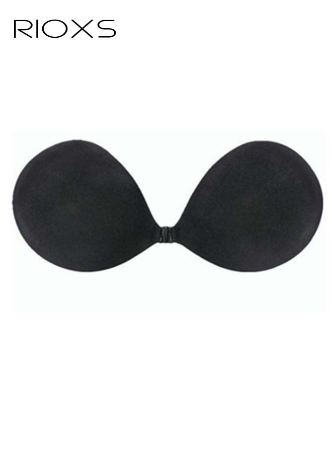 RIOXS Women's Bra, Adhesive Bra Push Up Invisible Bra, Soild Color Silicone Bra Cups, Backless Pushup Lift Bra, Strapless Sticky Bras For Women, Lighweight Deep V-Shaped Bra, Ladies Comfy Bra  - Image 1