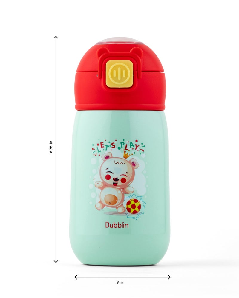 DUBBLIN Baby Premium Stainless Steel Double Wall Vacuum Insulated BPA Free Water Bottle, Sports Thermo Flask Keeps Hot 12 Hours, Cold 24 Hours (Red 320 ML) - Image 2