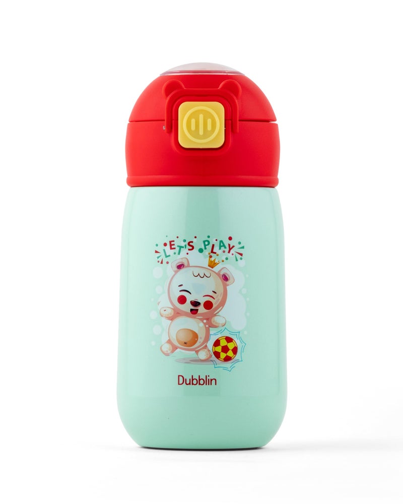 DUBBLIN Baby Premium Stainless Steel Double Wall Vacuum Insulated BPA Free Water Bottle, Sports Thermo Flask Keeps Hot 12 Hours, Cold 24 Hours (Red 320 ML) - Image 1