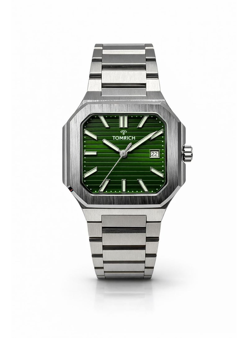 TOMRICH Vertex Men’s Luxury Analog Watch Stainless Steel Square Case Green Dial Wrist Watch TR1002M - Image 2