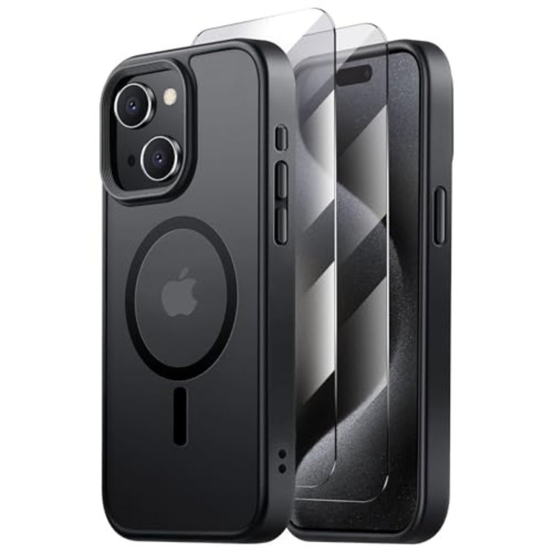for Case, Compatible with MagSafe [FT Drop Resistant][2 Tempered-Glass Screen tectors] Matte Skin-Feeling Shockof case for Cases 6.1 - Image 1