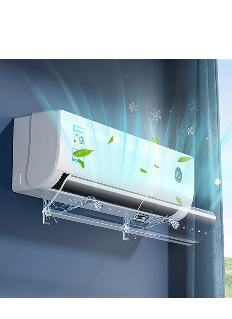 Generic - Air Conditioner Deflector, Clear Air Conditioning Wind Shield, Split AC Air Conditioning Baffles for  Preventing Air Blowing From AC Directly, 56-102cm Adjustable Retractable AC Windshield For Home Office (Clear / MKS-277) - Image 1