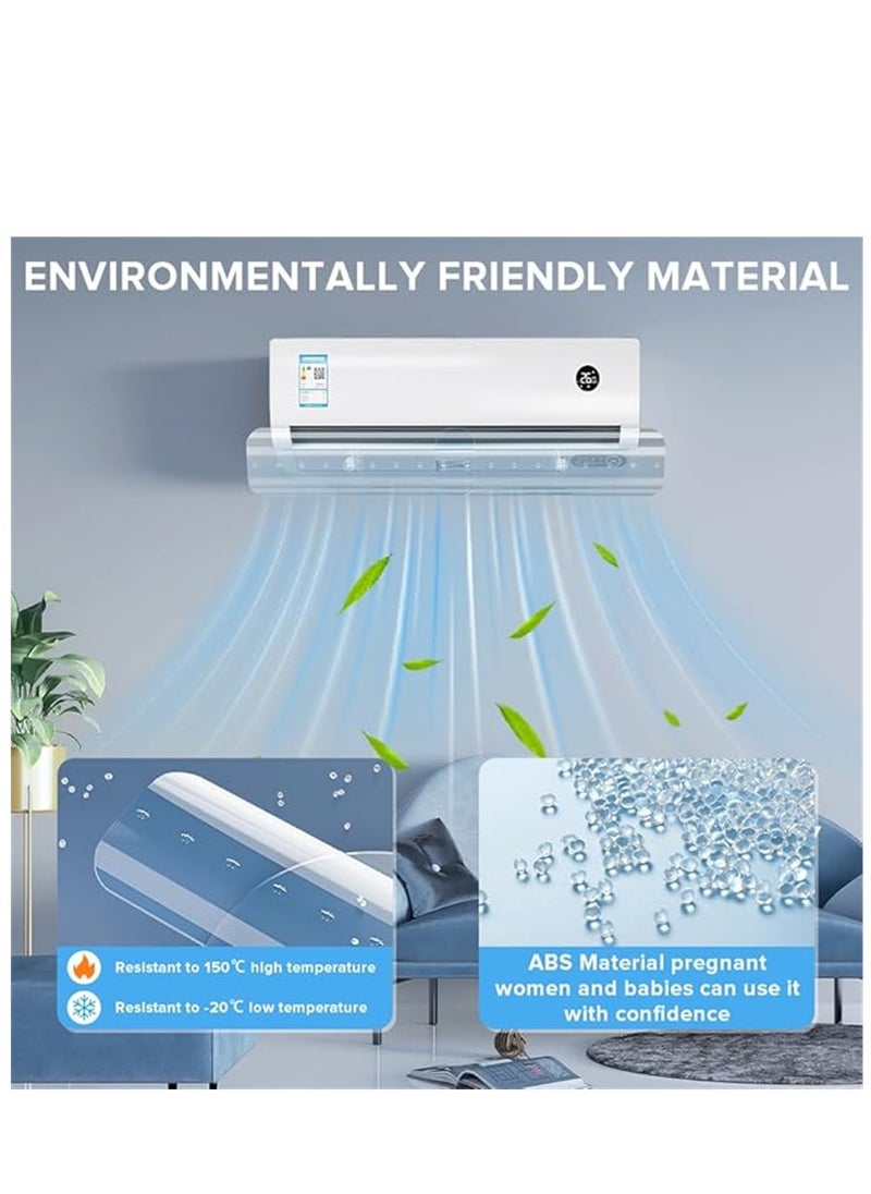 Generic - Air Conditioner Deflector, Clear Air Conditioning Wind Shield, Split AC Air Conditioning Baffles for  Preventing Air Blowing From AC Directly, 56-102cm Adjustable Retractable AC Windshield For Home Office (Clear / MKS-277) - Image 1