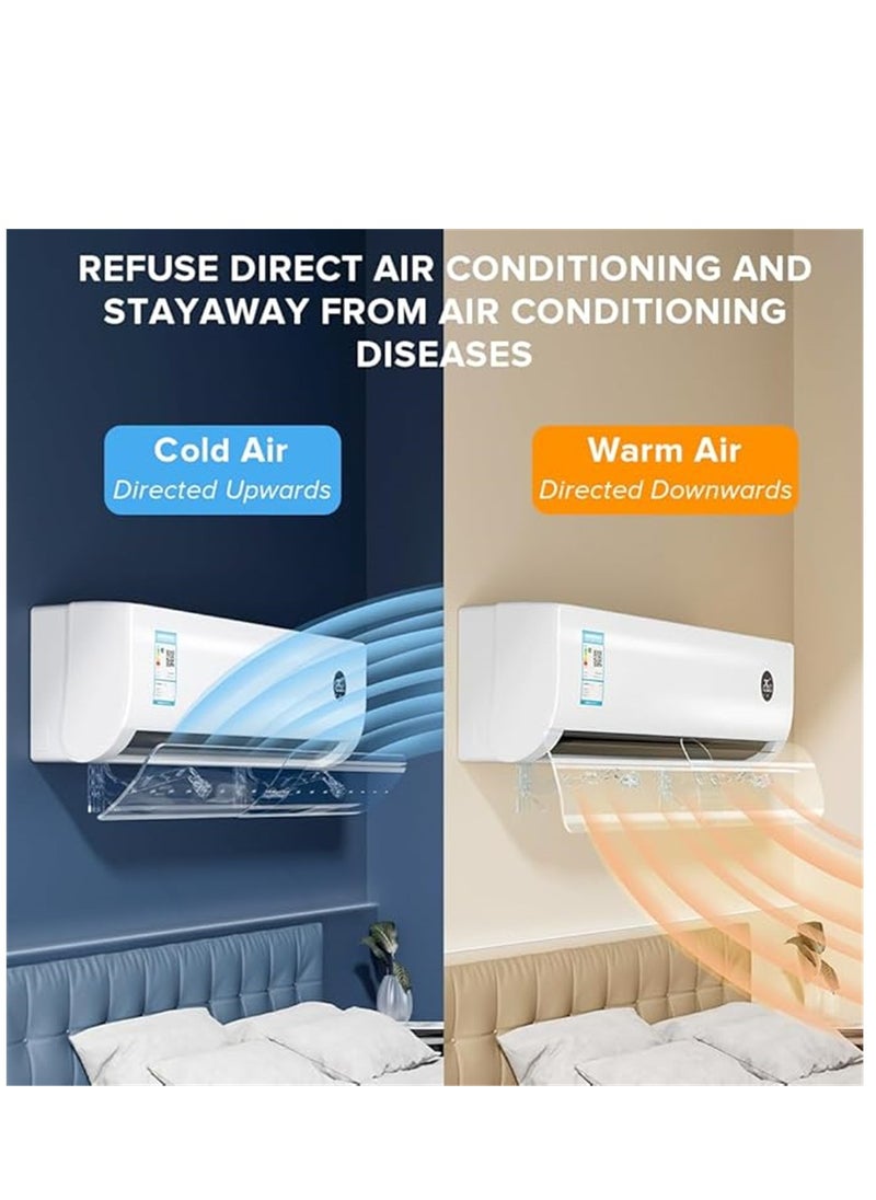 Generic - Air Conditioner Deflector, Clear Air Conditioning Wind Shield, Split AC Air Conditioning Baffles for  Preventing Air Blowing From AC Directly, 56-102cm Adjustable Retractable AC Windshield For Home Office (Clear / MKS-277) - Image 1