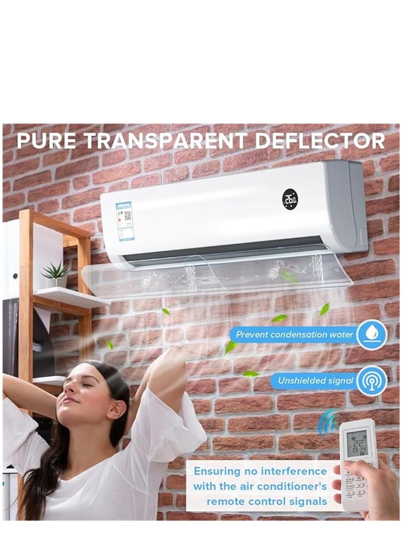 Generic - Air Conditioner Deflector, Clear Air Conditioning Wind Shield, Split AC Air Conditioning Baffles for  Preventing Air Blowing From AC Directly, 56-102cm Adjustable Retractable AC Windshield For Home Office (Clear / MKS-277) - Image 1