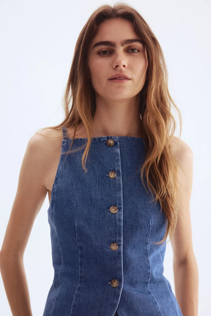H&M Tailored denim waistcoat