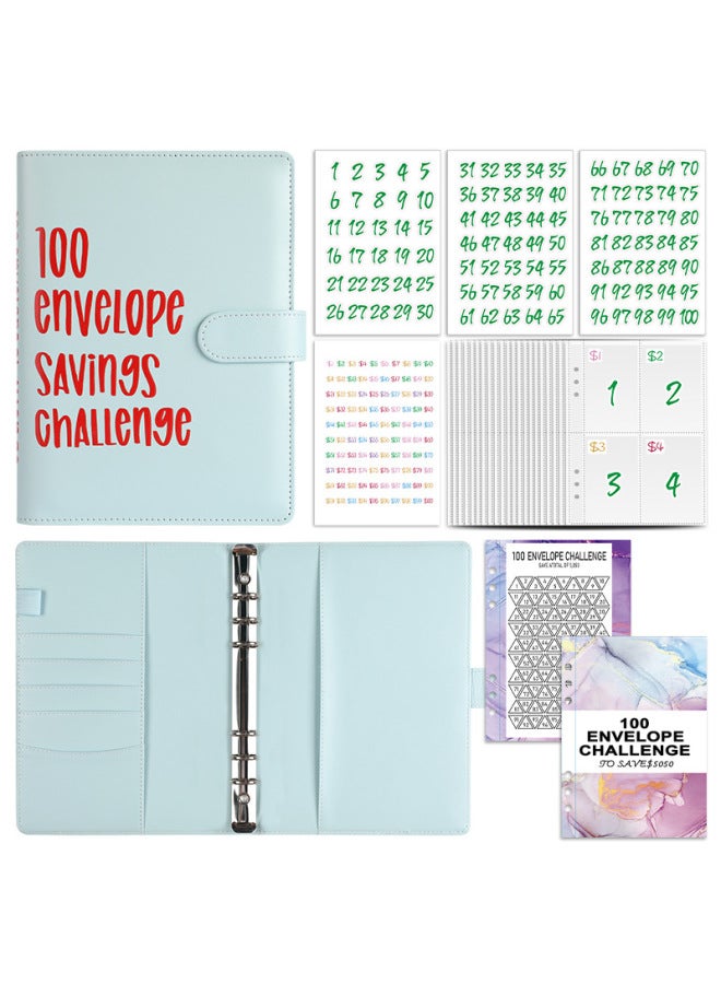 HONGYANG Envelope Challenge Binder Couple's 100-day Challenge Saving Savings Hand Account Notebook - Image 1