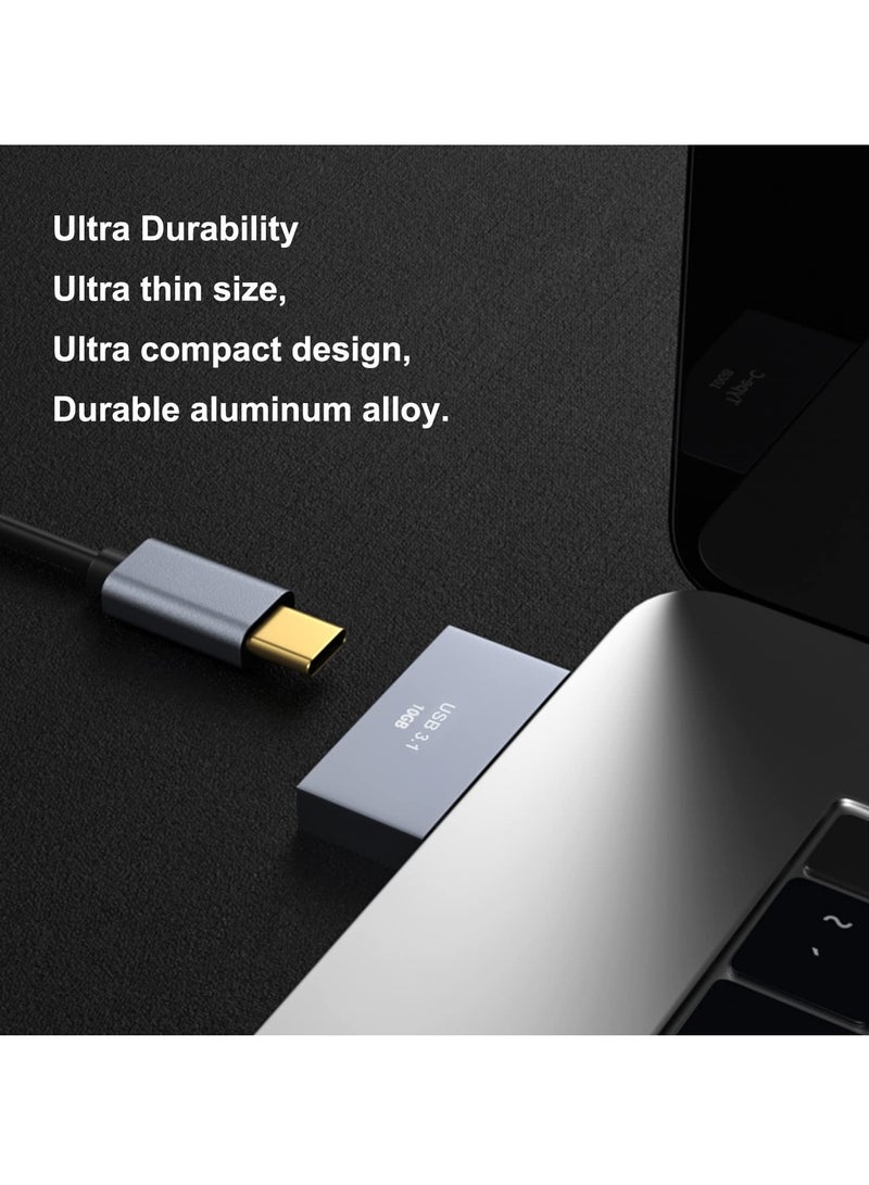 SYOSI 2 Pcs USB C Adapters, 10Gbps Multiport USB C Splitter for MacBook, Type C to USB C and USB A Extender, Type C to Dual USB 3.1 Hub Compatible with MacBook Pro/Air, Support PD 100W - Image 4