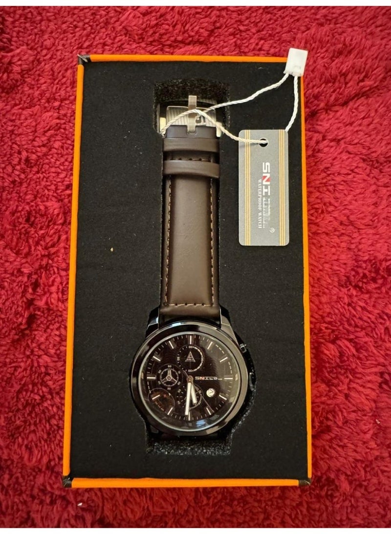 Classic Dark Brown Chronograph Men Watch