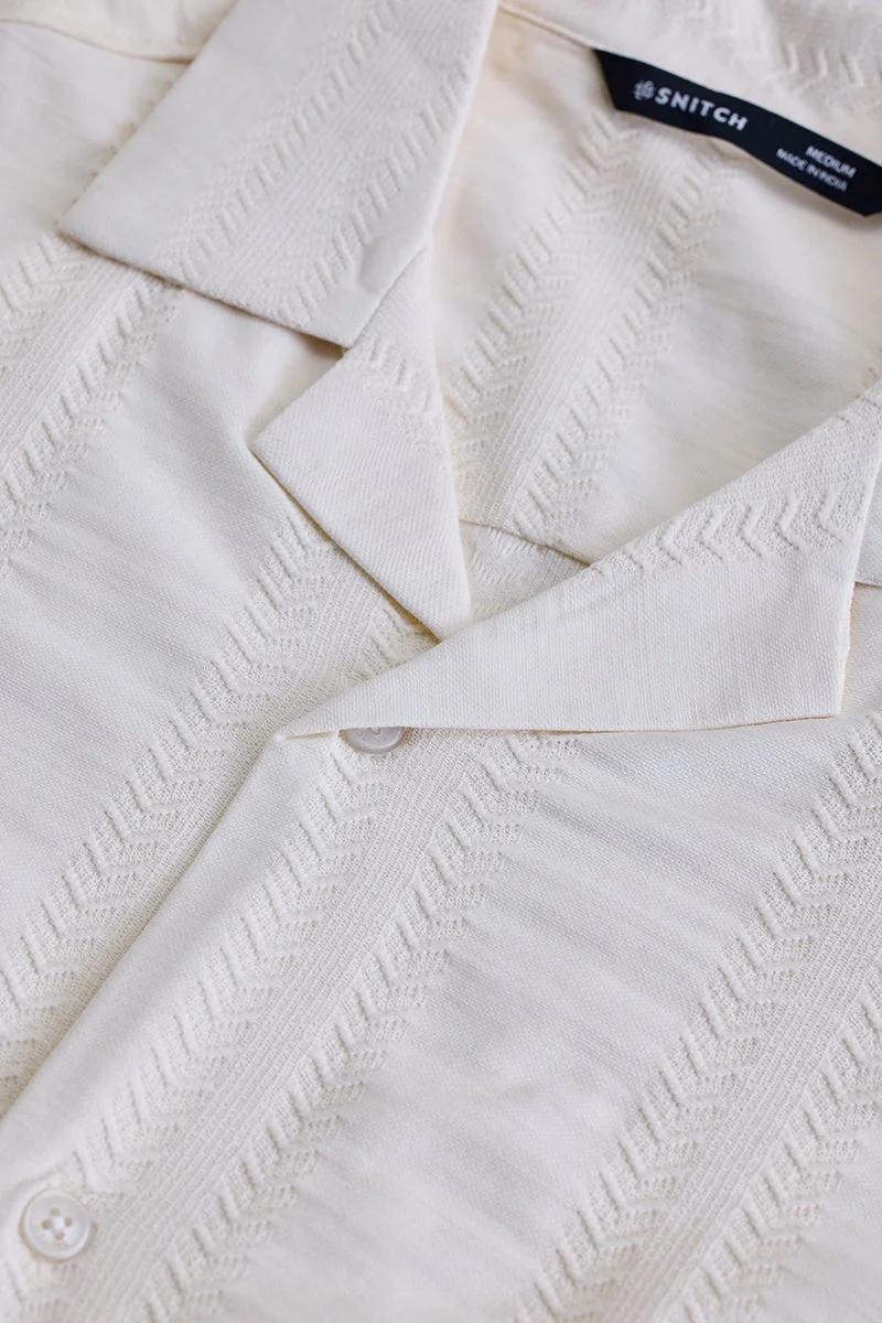 SNITCH White Cuban Box Fit Shirt