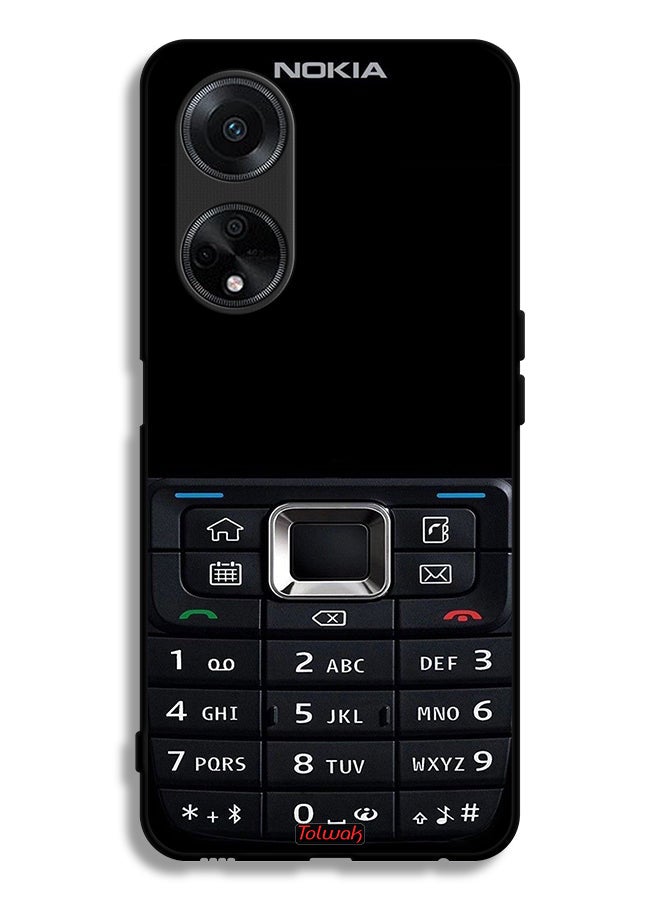 Tolwak Oppo A98 5G Protective Case Cover Old Phone Pattern - Image 1