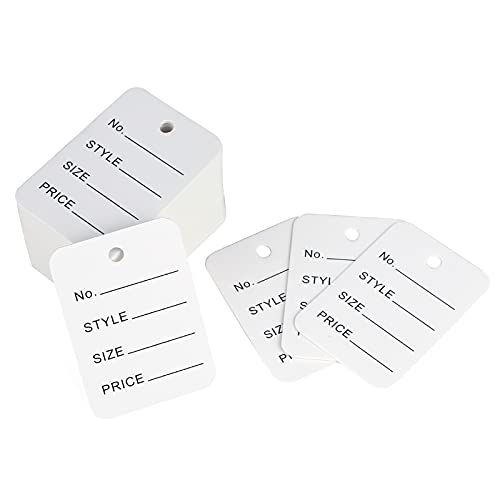 G2PLUS 1000 PCS Price Tags,1.94" X 1.38" White Paper Tags for Clothes Size, Labels, Coupon, Store, Without String, Clothing Labels with Exquisite Box Package - Image 4