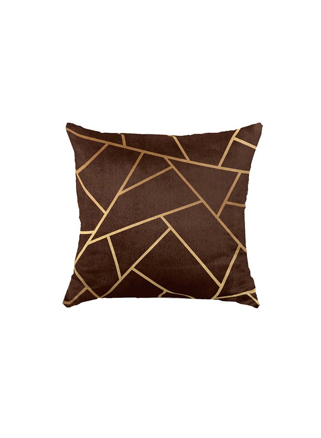 RIZARIES SuperSoft Brown Geo Throw Pillow - Image 2