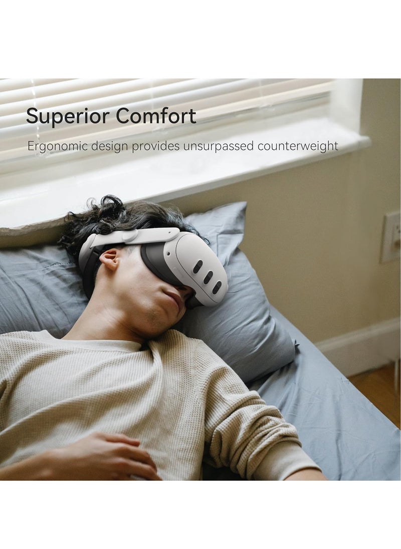 Generic - Adjustable Halo Headband for Oculus Quest 3 – 3-in-1 Replacement for Elite Strap, Enhanced Comfort u0026 Gaming Immersion VR Accessories Compatible with Oculus/Meta Quest 3 - Image 1