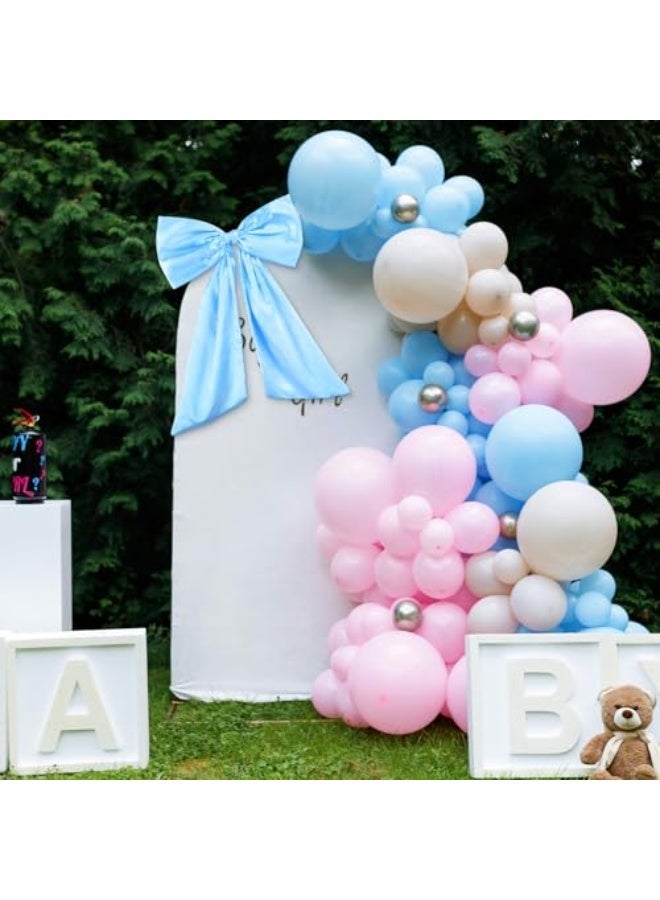Bow Decor Large Bow for Room, Coquette Giant Ribbon Tie for Birthday Party Backdrop Wall Decor(Blue,24 x 36 Inches) - Image 3