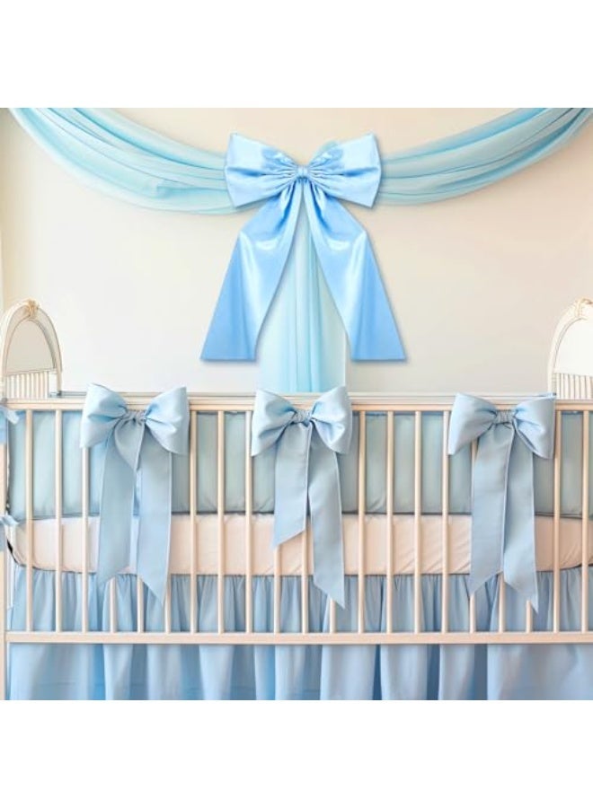 Bow Decor Large Bow for Room, Coquette Giant Ribbon Tie for Birthday Party Backdrop Wall Decor(Blue,24 x 36 Inches) - Image 5