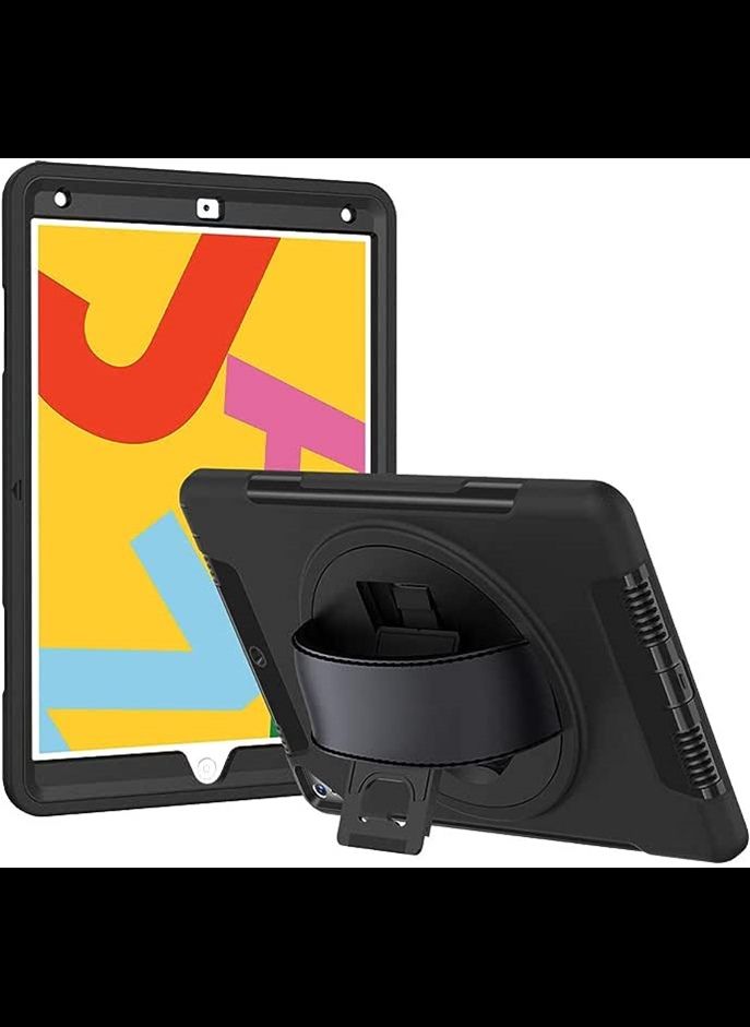Rugged Case for iPad 2/3/4, Shockproof, Impact Resistant Cover, iPad Rugged Case with Kickstand, Full Body Protective Cover for kids, Drop Protection, Black.