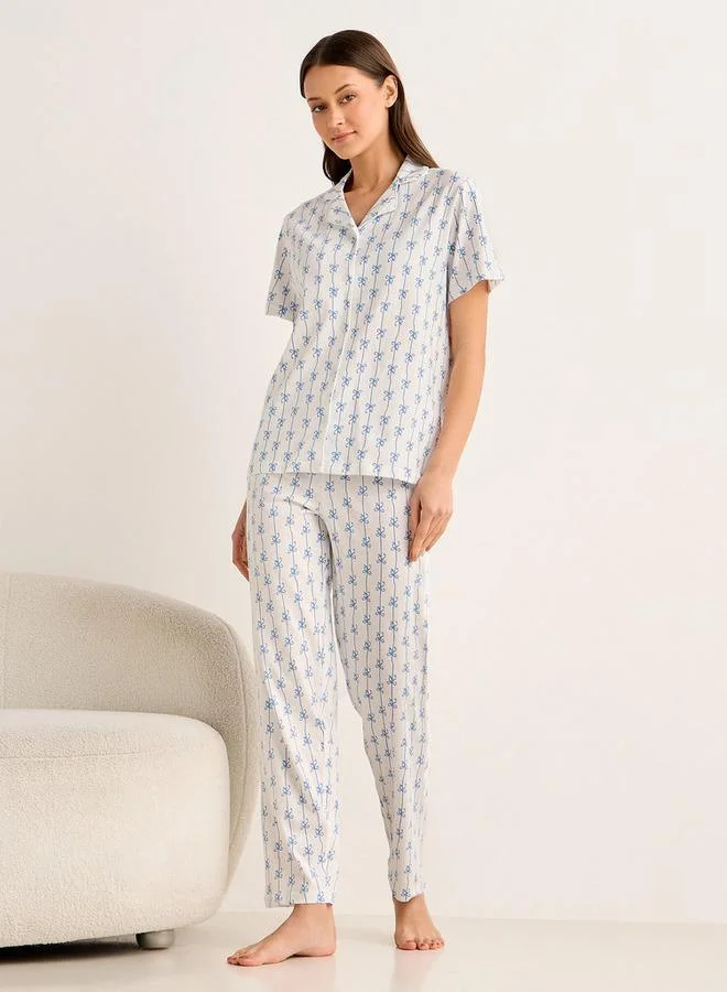 Splash FAV Pyjama Set Button-Down Shirt and Pants