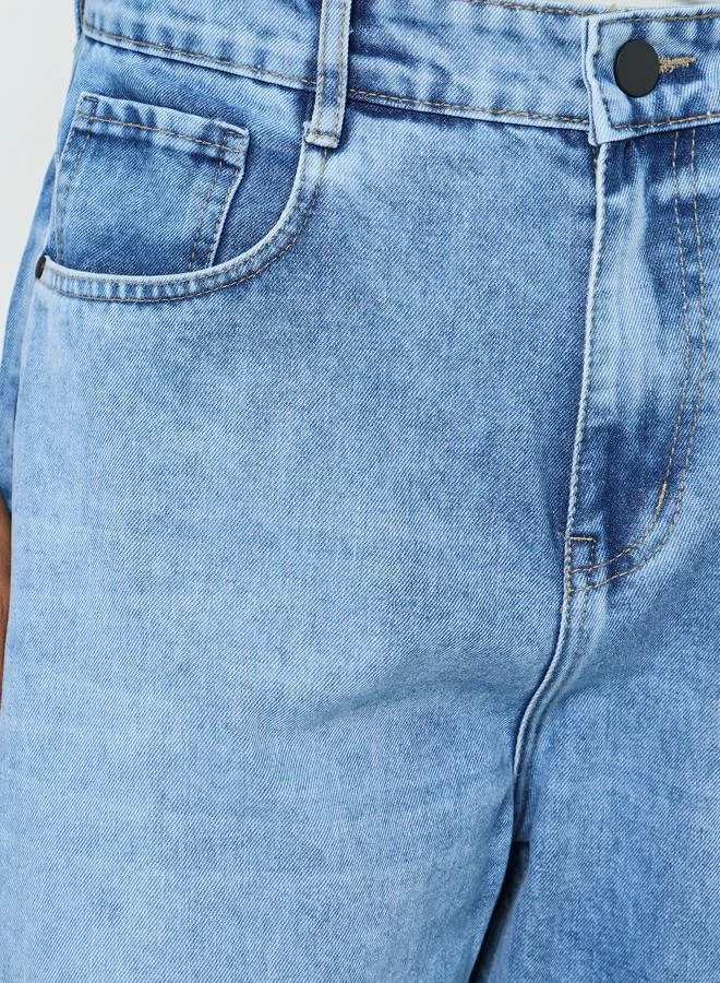 Styli  Men Mid Rise Washed Baggy Jeans for Men | Best Price UAE