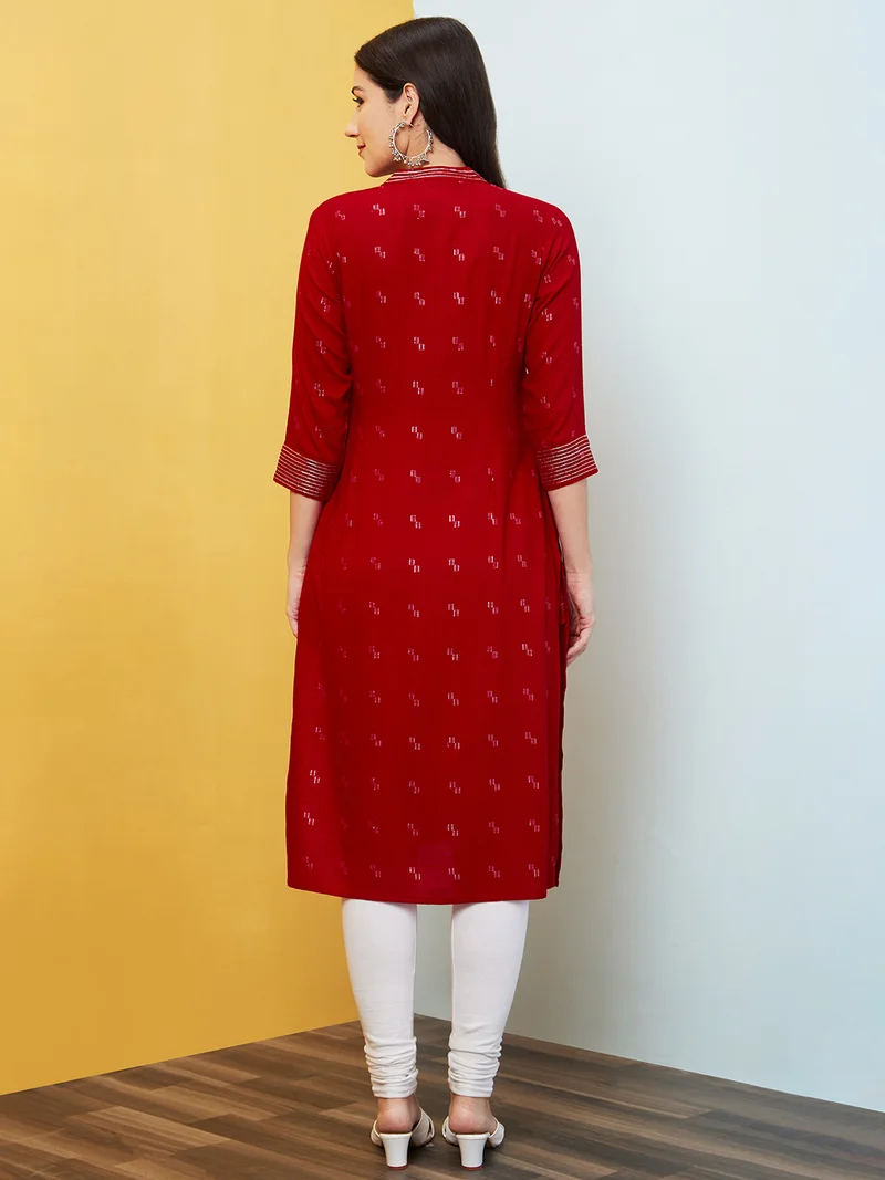 globus Women Geometric Printed Straight Kurta