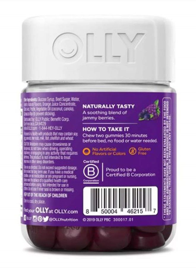 OLLY Immunity Sleep + Elderberry Gummy! 36 Gummies Midnight Berry Flavor! Formulated with Melatonin, chinacea, Vitamin C & Zinc! Supports Restful Sleep and Immune System! Choose Your Pack! (2 Pack) - Image 5