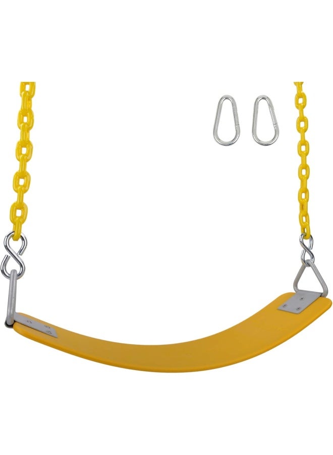 Rainbow Toys RBW TOYS Swing Seat with Metal Hook Yellow, 300kg /660 LB Weight Limit rbw13125yt. Extra Duty Swing Seat Complete Set. - Image 1