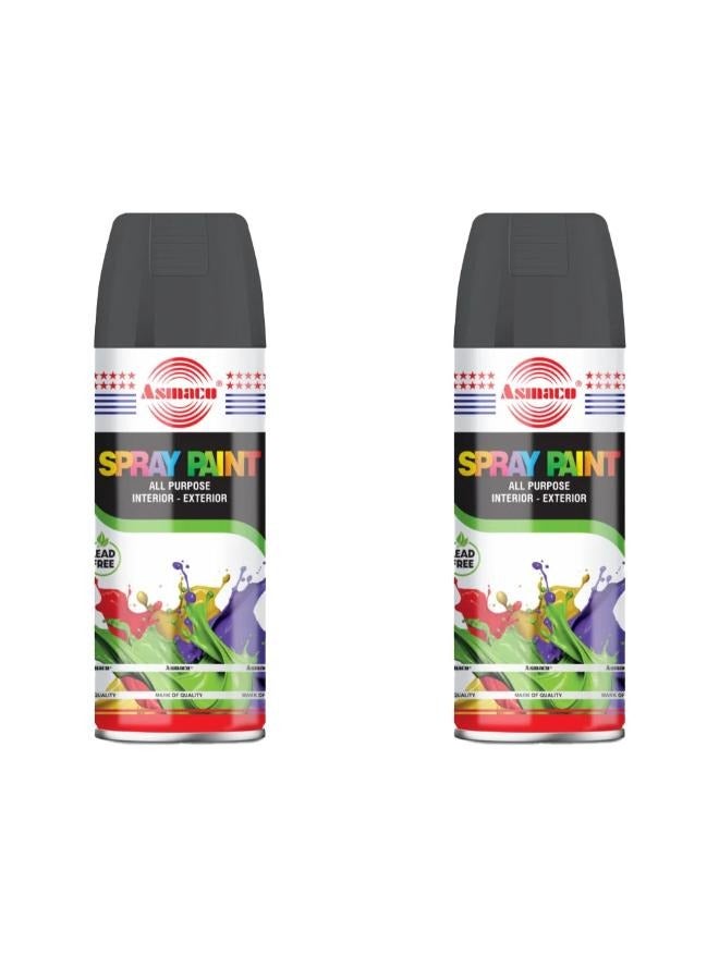 اسماكو طلاء بخاخ من اسماكو - رمادي متوسط ​​- 400 مل - مجموعة قطعتين