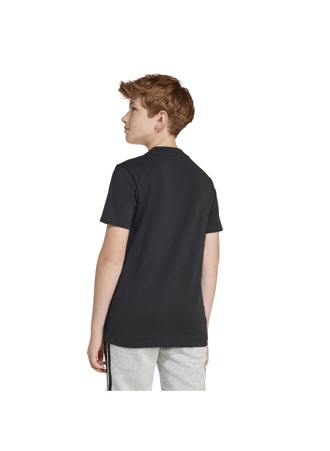 Adidas J Bl Tee 160 Black Training T-Shirts For Junior 7-8Y - Image 3