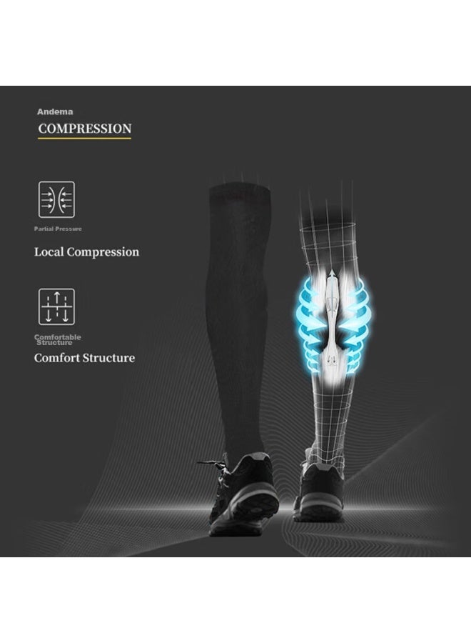 UNDER ARMOUR Underarmour Sports Full Leg Knee Pads Protective Gear For Men And Women, Fitness Training, Cycling, Running, Soccer, Basketball, Socks, Black, Size L  - Image 3