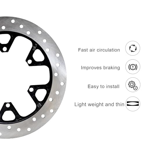 VTRUST Rear Brake Disc Plate Compatible for Royal Enfield Classic 350, Hunter 350 & Meteor 350 | Heavy Duty Stainless Steel Rear Disc Rotor | High Performance Brake Disc for Smooth & Reliable Braking - Image 4