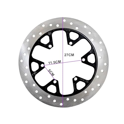 VTRUST Rear Brake Disc Plate Compatible for Royal Enfield Classic 350, Hunter 350 & Meteor 350 | Heavy Duty Stainless Steel Rear Disc Rotor | High Performance Brake Disc for Smooth & Reliable Braking - Image 3