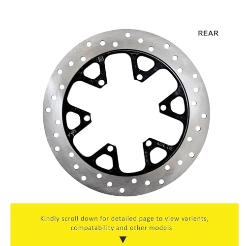 VTRUST Rear Brake Disc Plate Compatible for Royal Enfield Classic 350, Hunter 350 & Meteor 350 | Heavy Duty Stainless Steel Rear Disc Rotor | High Performance Brake Disc for Smooth & Reliable Braking - Image 5