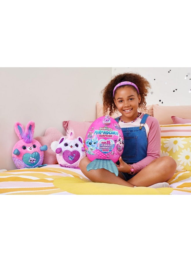 Rainbocorns Mermaidcorn (Puppy) By Zuru, Collectible Plush, Mermaid Surprises, Cuddle Plush Stuffed Animal, Surprise Egg, Stickers, Magic Sands & Bubble Mixture, For Girls 3+ Up  - Image 5