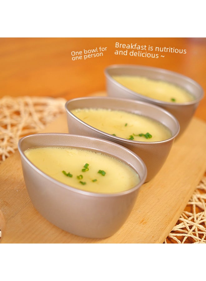 Thickened Carbon Steel Non-stick Easy Cleaning Steamed Egg Bowl Household Kitchen Water Steamed Egg Baking Cake Pudding Cup Tools-Specifications:Figure-Capacity:Tempered Glass -230ml - Image 1