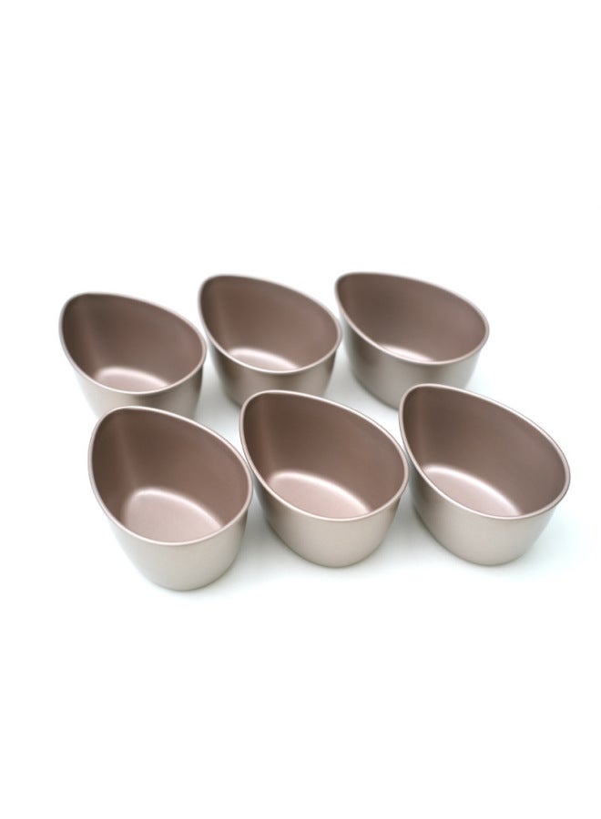 Thickened Carbon Steel Non-stick Easy Cleaning Steamed Egg Bowl Household Kitchen Water Steamed Egg Baking Cake Pudding Cup Tools-Specifications:Figure-Capacity:Tempered Glass -230ml - Image 5
