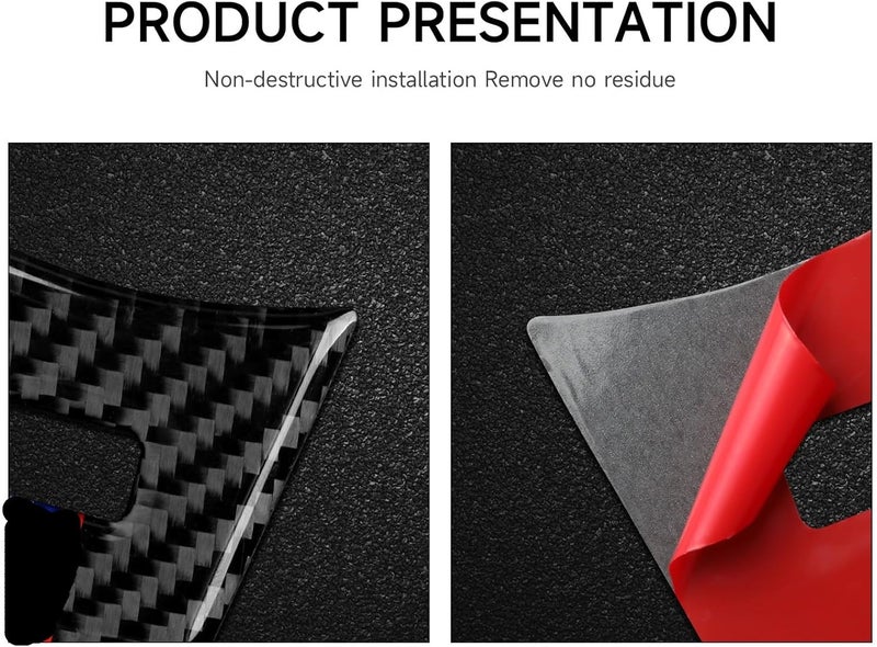 QASULER Carbon Steering Wheel Trim Cover for BMW E63 E64 - Image 4