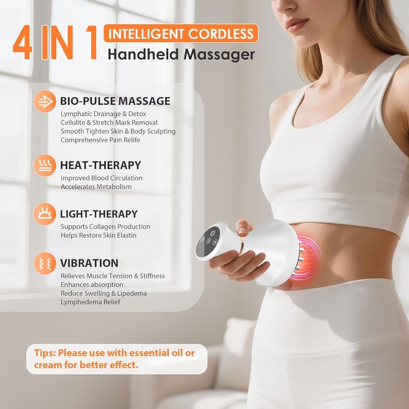 NENRENT Body Sculpting Machine, Lymphatic Drainage Massager & Anti Cellulite Massage Tool, Helps Reduce Stretch Marks & Cellulite, Targeted Relief for Sciatica, Nerve, Hip, Joint & Muscle and Lower Back Pain - Image 2