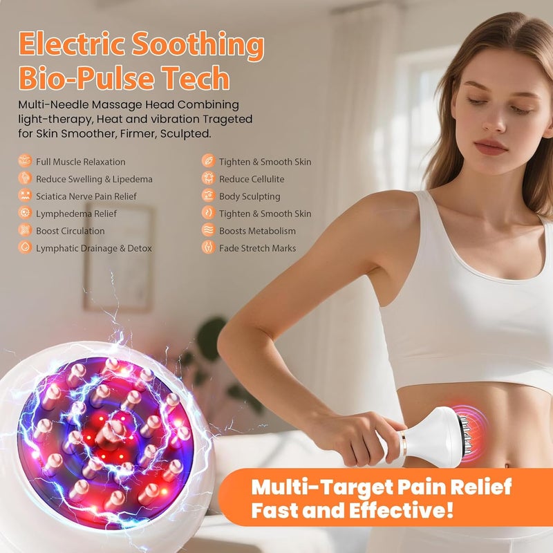 NENRENT Body Sculpting Machine, Lymphatic Drainage Massager & Anti Cellulite Massage Tool, Helps Reduce Stretch Marks & Cellulite, Targeted Relief for Sciatica, Nerve, Hip, Joint & Muscle and Lower Back Pain - Image 4