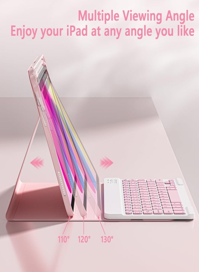 تاييانج جراب TaIYanG لجهاز iPad A16 من الجيل الحادي عشر/العاشر مع لوحة مفاتيح - جراب لوحة مفاتيح بلوتوث قابل للفصل مع حامل قلم، رفيع وخفيف - غطاء قابل للطي لجهاز iPad مقاس 11 بوصة A16 2025 من الجيل العاشر و10.9 بوصة 2022 (وردي) - Image 5