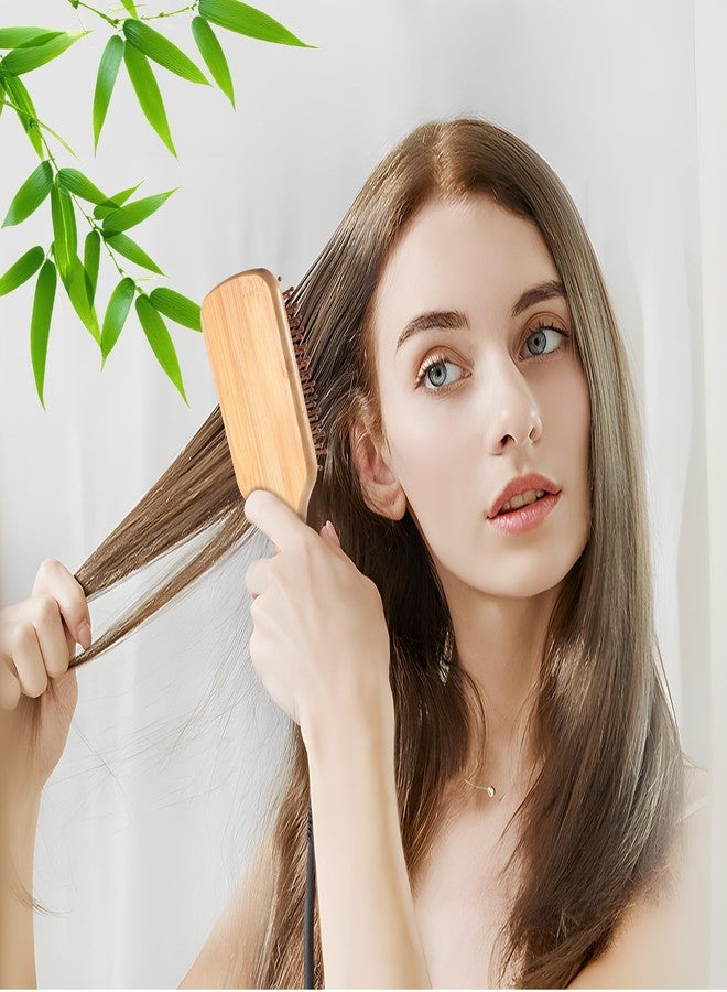 Limbeuuu 10 Pcs Bamboo Hair Brushes for Women Bulk Wooden Paddle Brush Scalp Massage Bamboo Bristles Anti Static Men Engraving DIY Gift for Father's Day Wedding(Natural,9.65'' X 3.35'') - Image 5