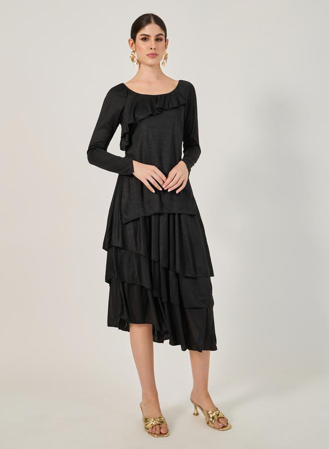 ستايلي فستان بكشكشة متدرجة - Image 2