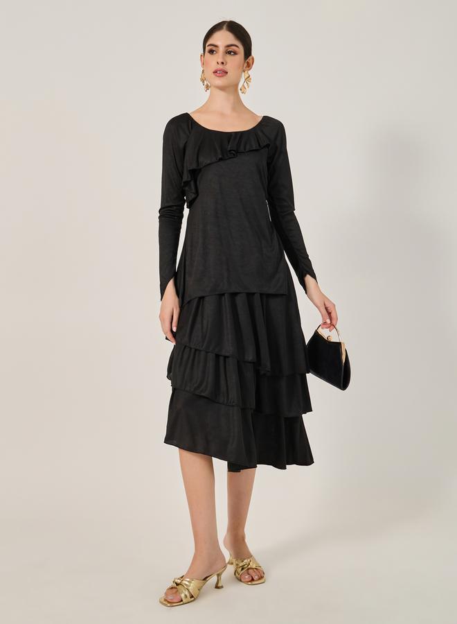 ستايلي فستان بكشكشة متدرجة - Image 1