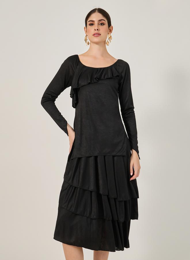 ستايلي فستان بكشكشة متدرجة - Image 3