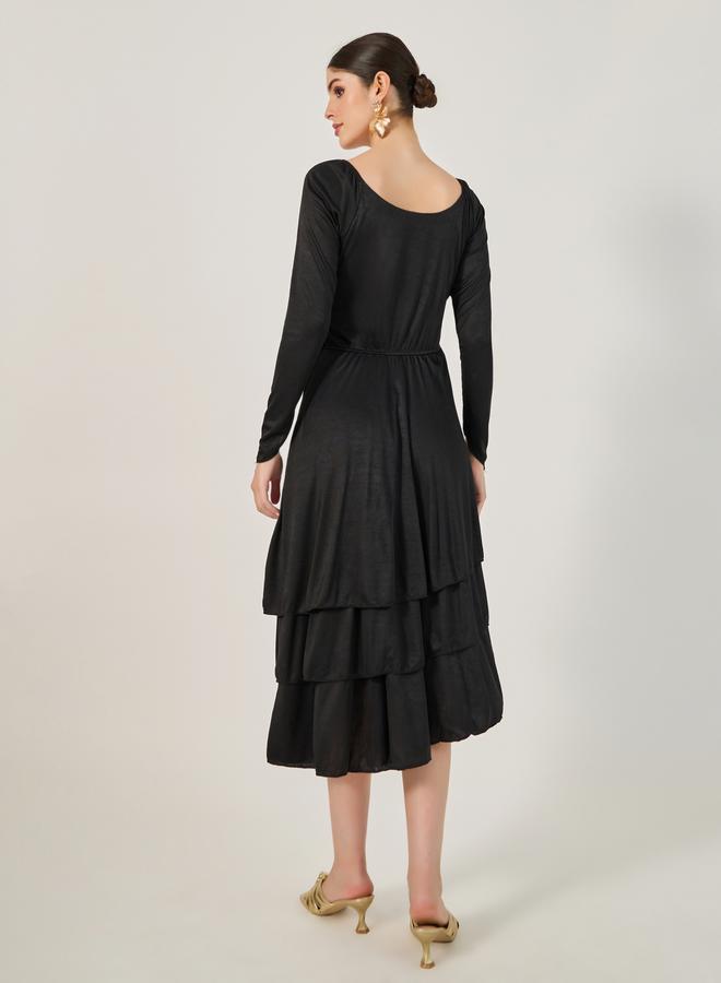 ستايلي فستان بكشكشة متدرجة - Image 5